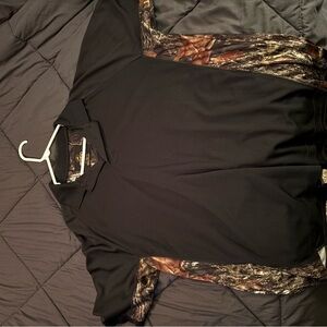 RedHead Black Shirt with Brown Camo Trim